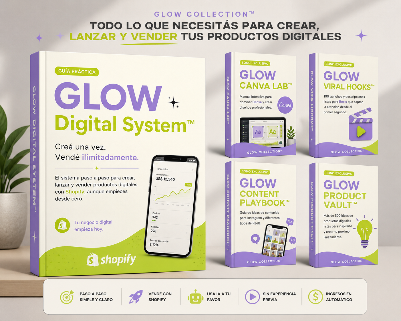 Glow Digital System™ | Sistema Completo para Crear y Vender Productos Digitales